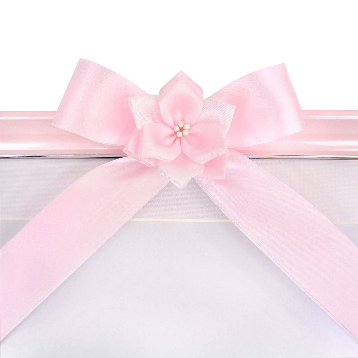 遺影 肖像 額縁用リボン バラリボン アップ ピンク