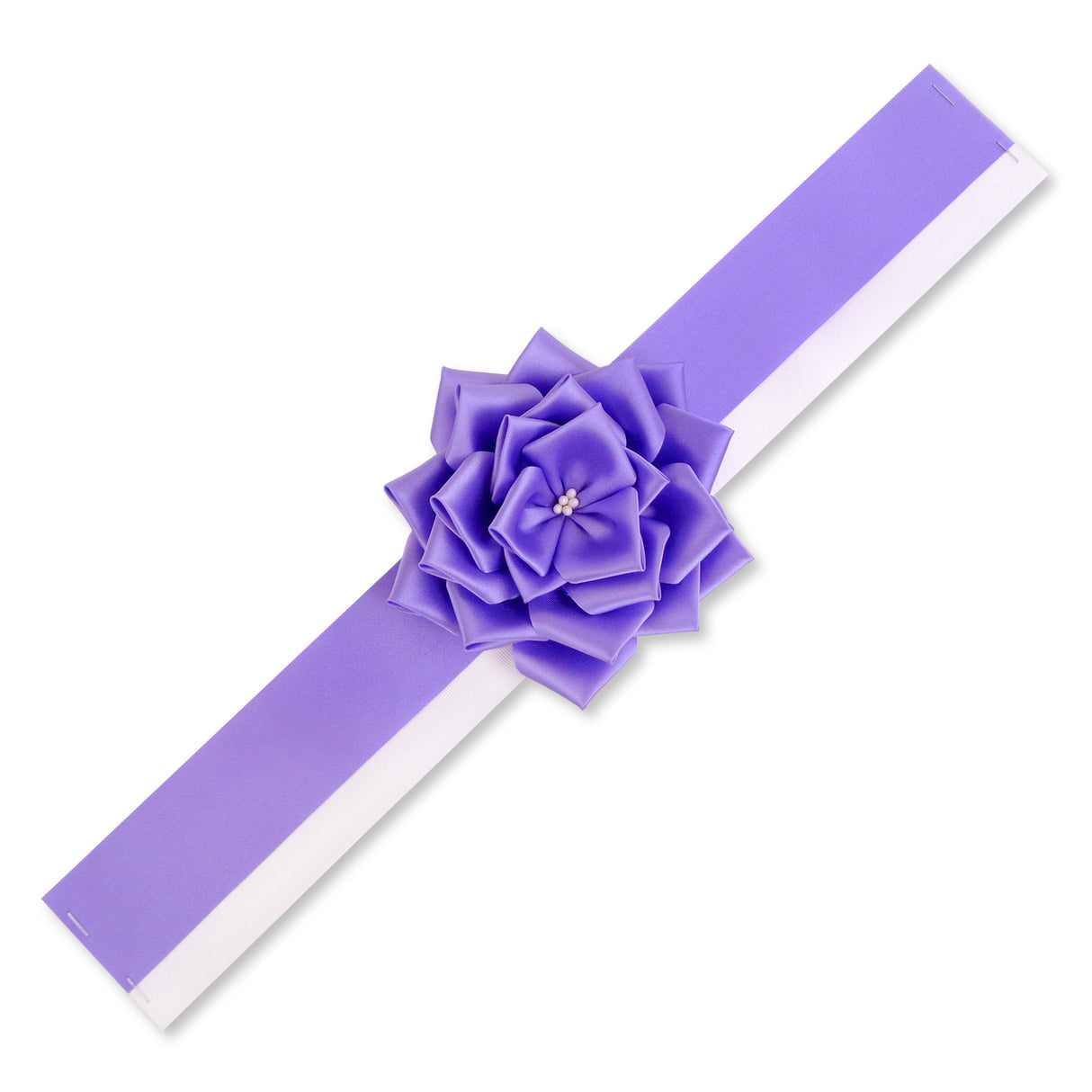 遺影 肖像 額縁用リボン 6段バラリボン パープル