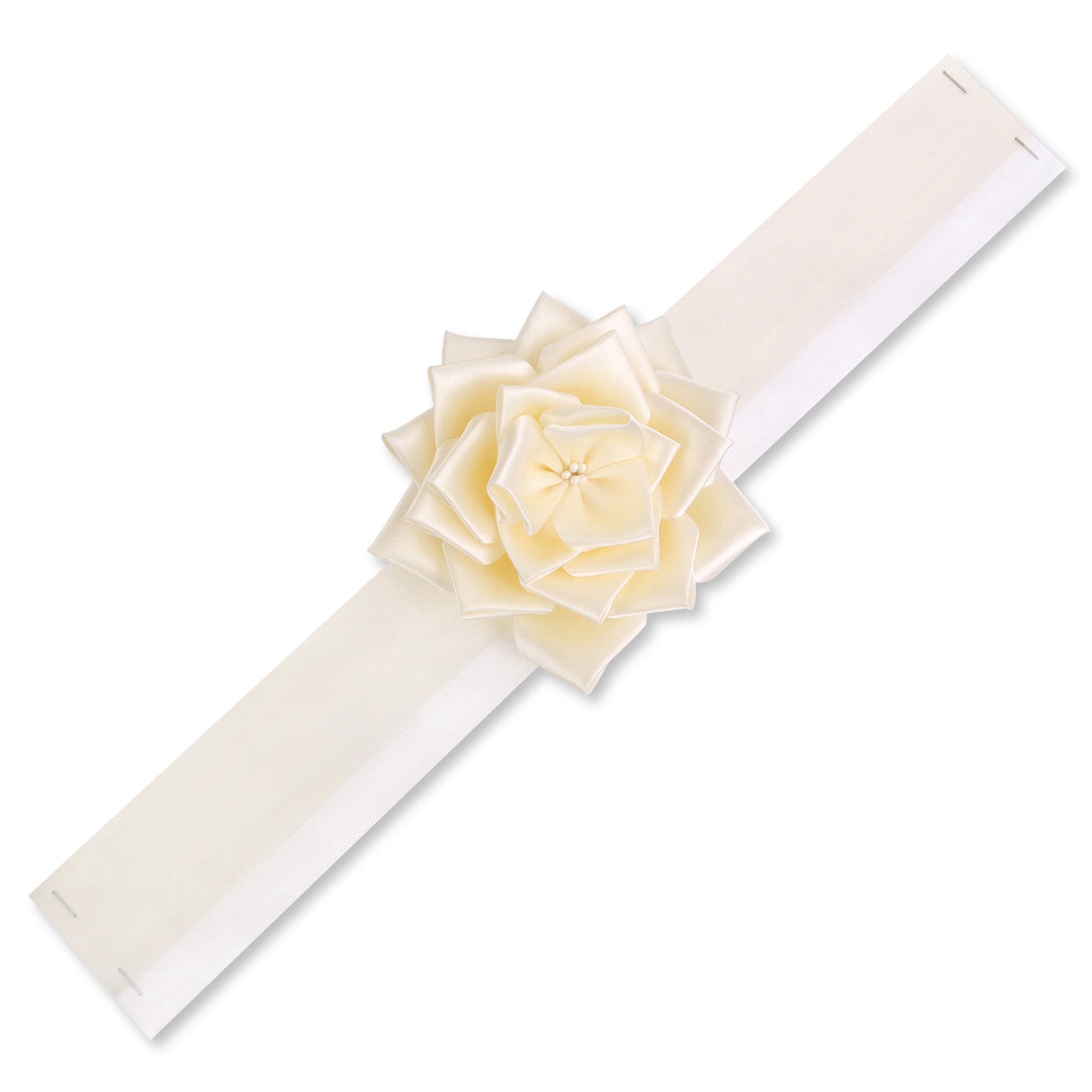 遺影 肖像 額縁用リボン 6段バラリボン パールホワイト