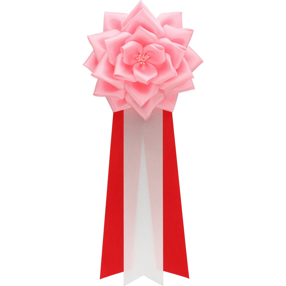 【全24色】リボン徽章(記章・胸章)大リボンバラ 1個売り 花径:120mm 長さ:280mm 式典 イベント セレモニー 選挙 国会議員 祝賀会 入学式 卒業式 運動会 竣工式 来賓