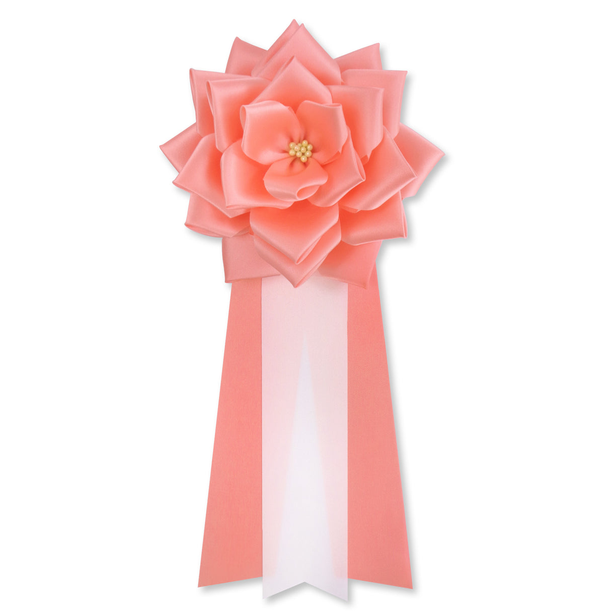 リボン徽章(記章・胸章)大リボンバラ 1個売り 花径:120mm 長さ:280mm 式典 イベント セレモニー 選挙 国会議員 祝賀会 入学式 卒業式 運動会 竣工式 来賓