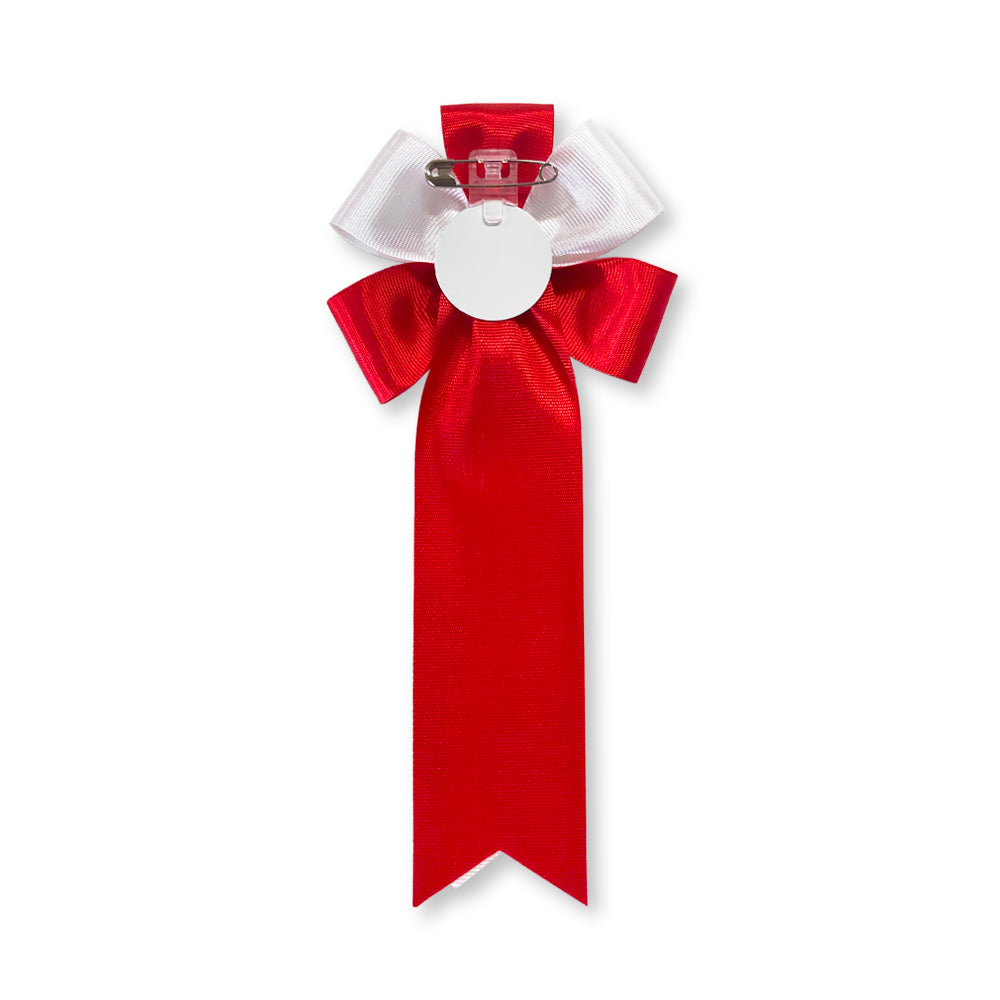 リボン徽章(記章・胸章)中旭光 裏側 安全ピン