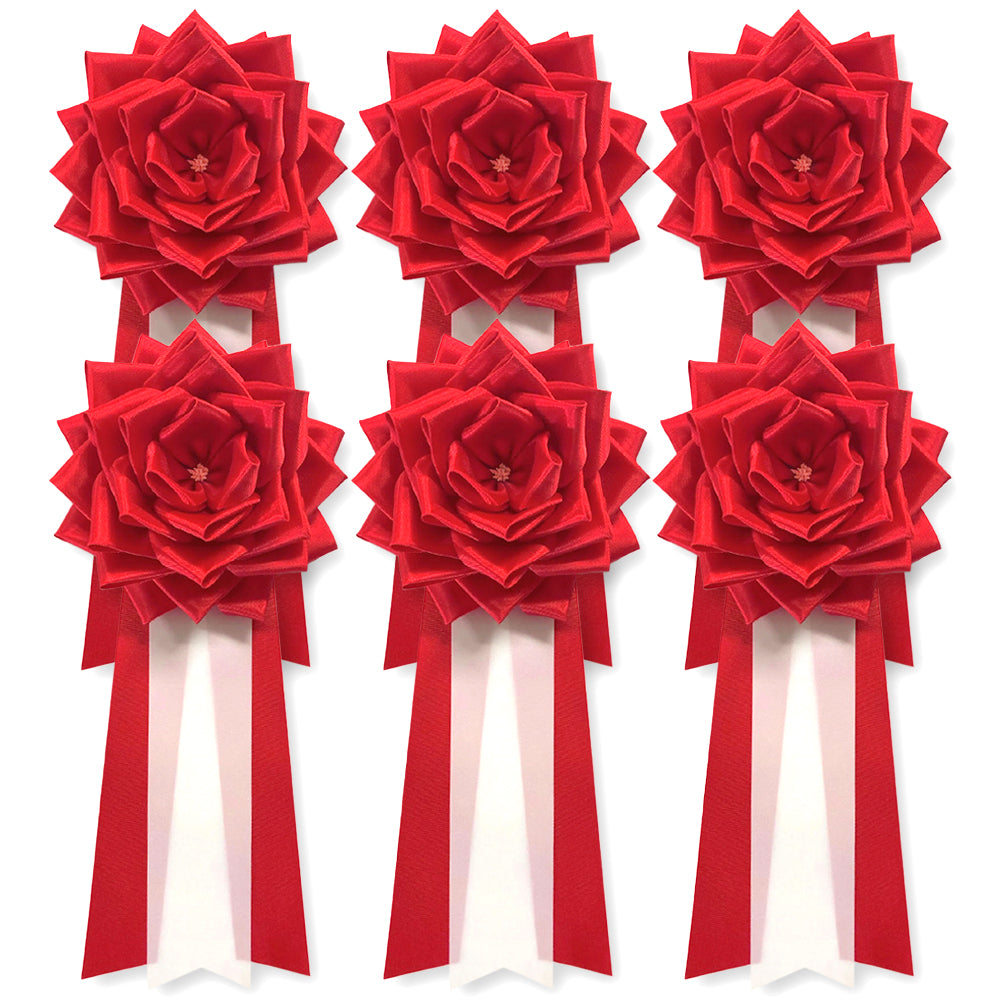 リボン徽章(記章・胸章)特大リボンバラ 6個セット