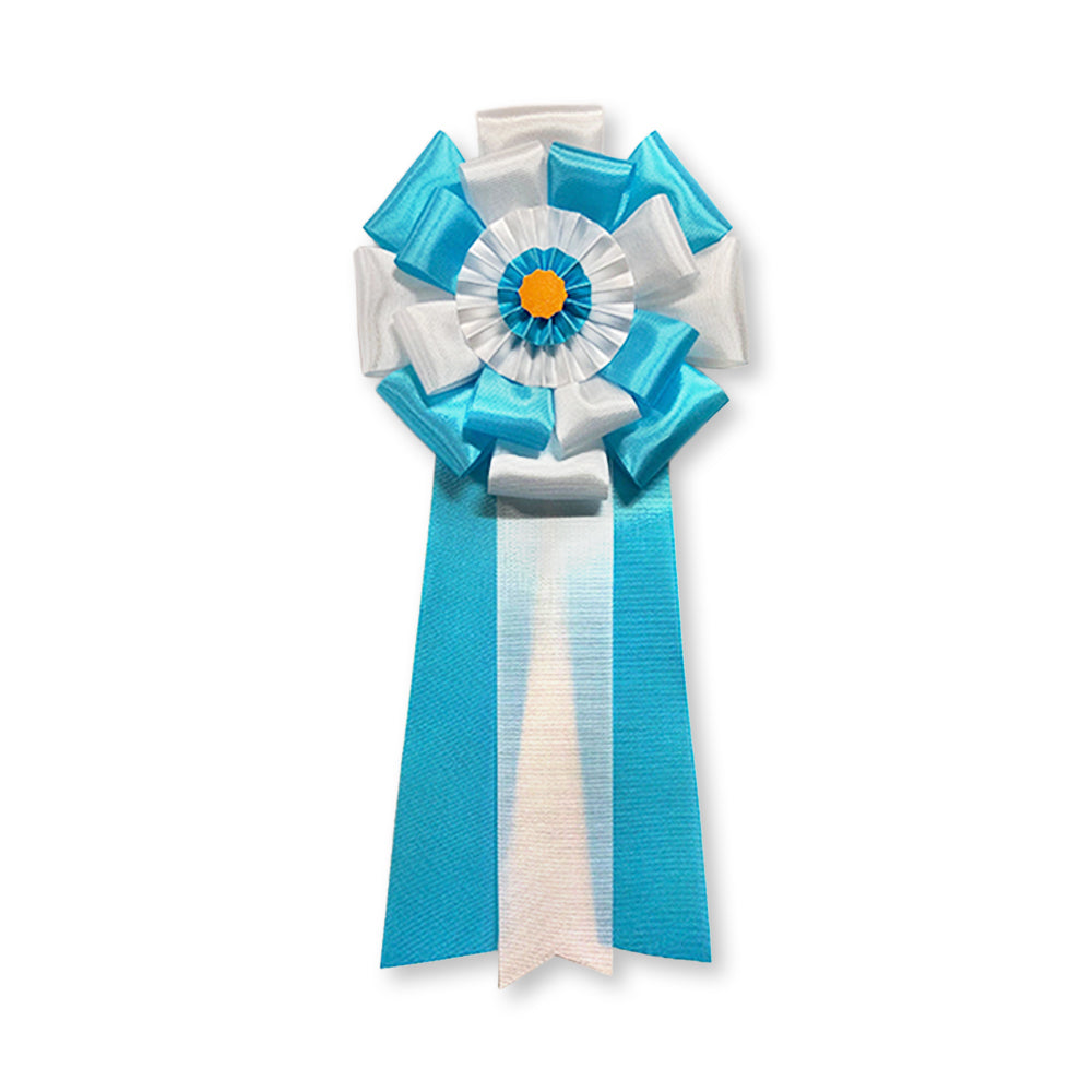 リボン徽章(記章・胸章)特大旭光 水