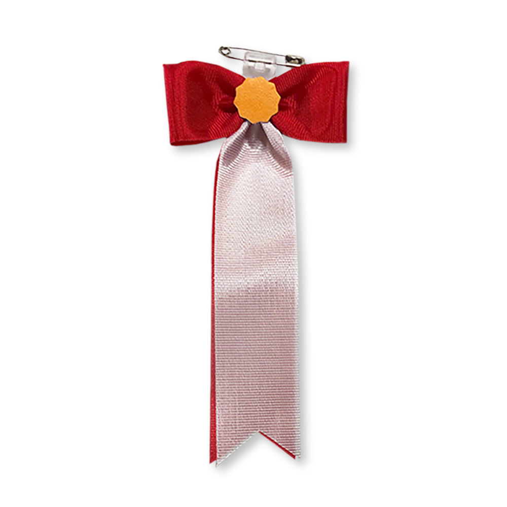 リボン徽章(記章・胸章)蝶タレ 赤