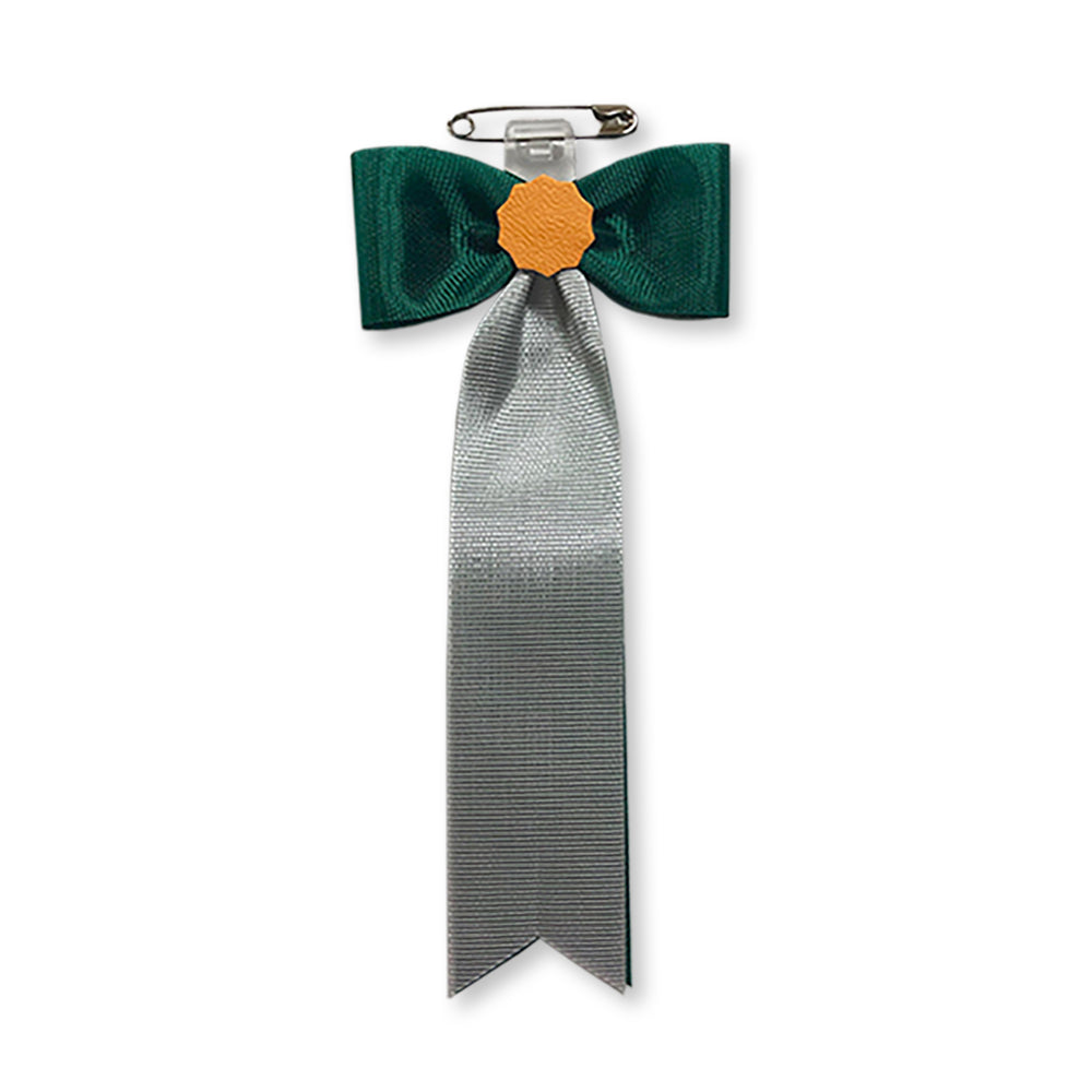 リボン徽章(記章・胸章)蝶タレ 緑