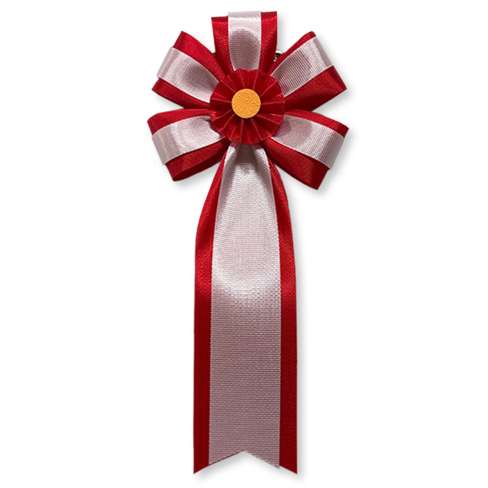 リボン徽章(記章・胸章)中旭光複 10個セット 赤