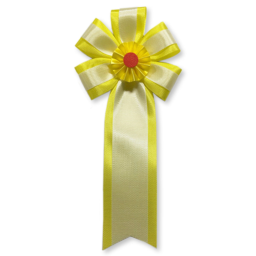 リボン徽章(記章・胸章)中旭光複 黄