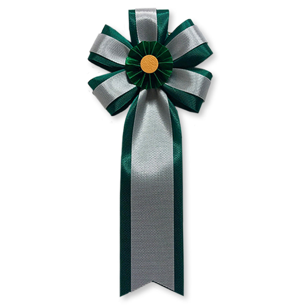 リボン徽章(記章・胸章)中旭光複 緑