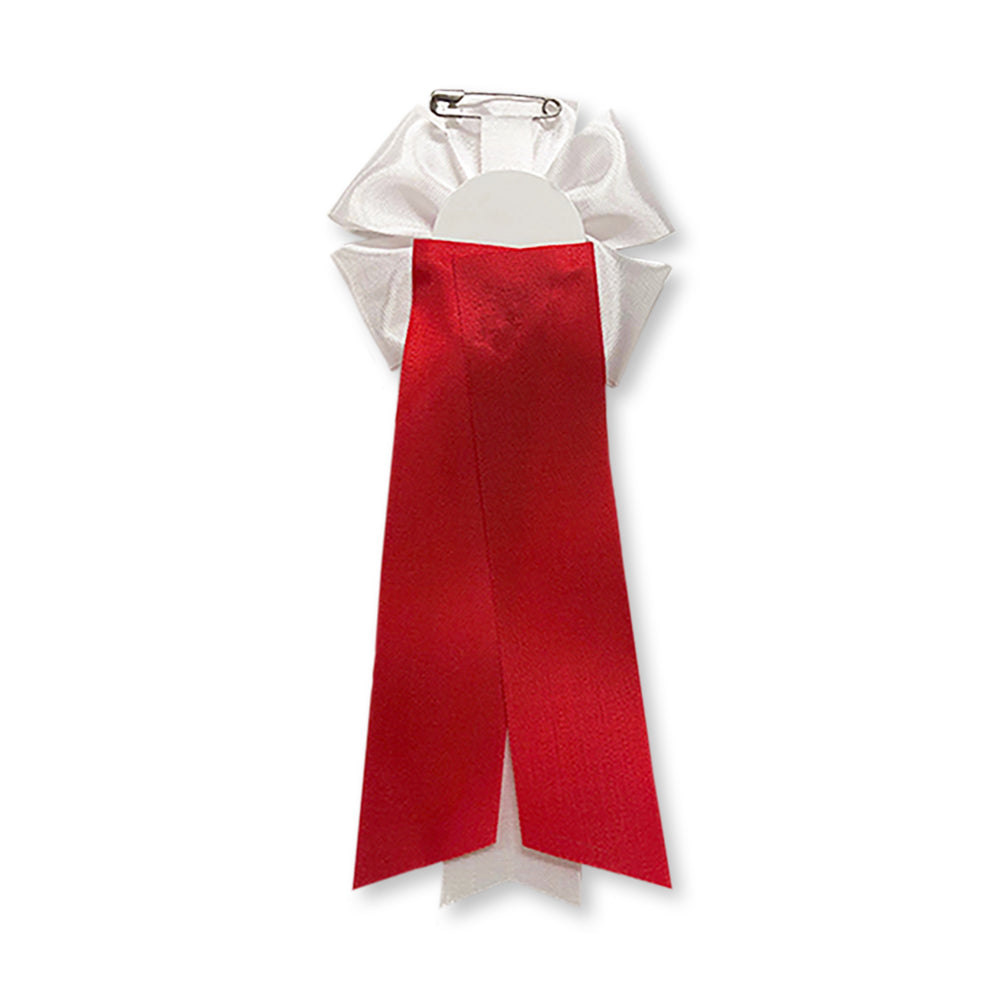 リボン徽章(記章・胸章)二重五方 裏側 安全ピン