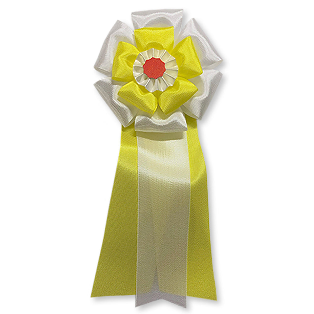 リボン徽章(記章・胸章)二重五方 黄