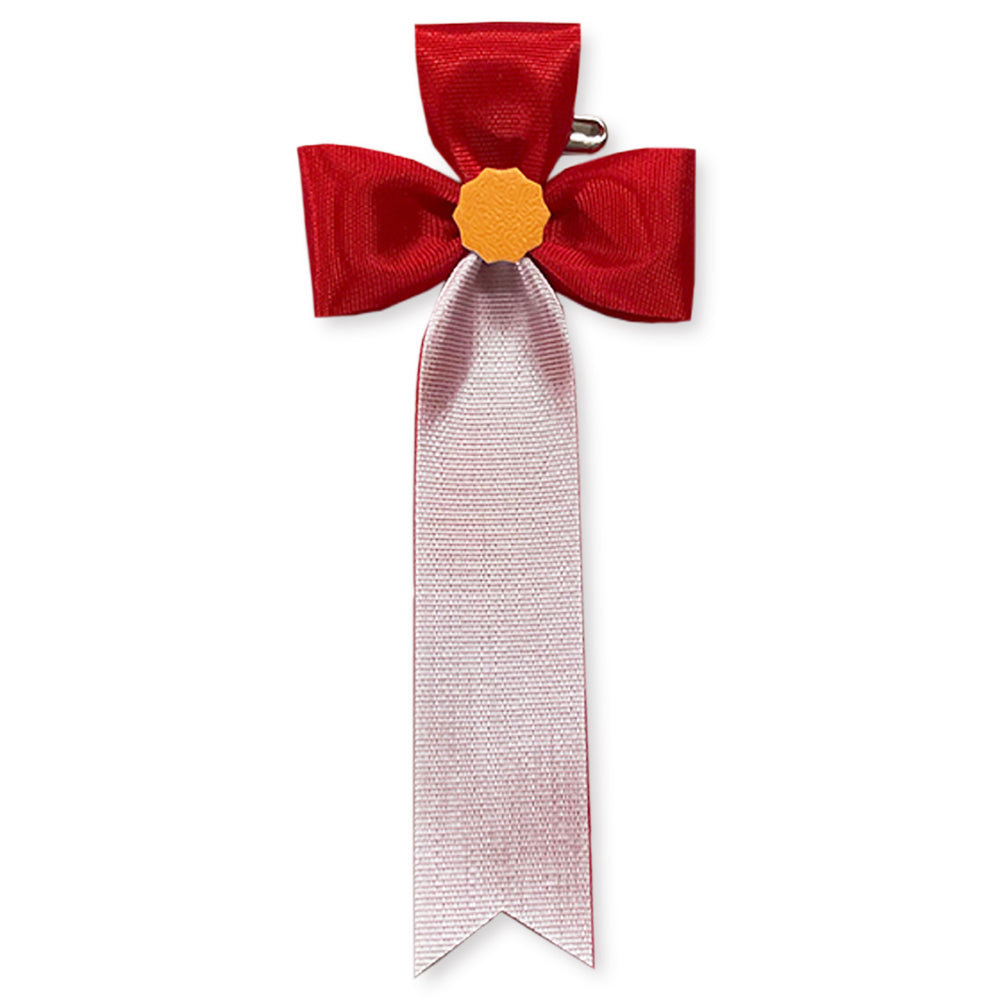 リボン徽章(記章・胸章)立ヒナ 赤