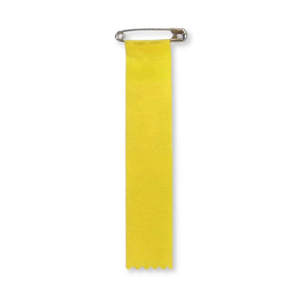 リボン徽章(記章・胸章)ビラ 黄