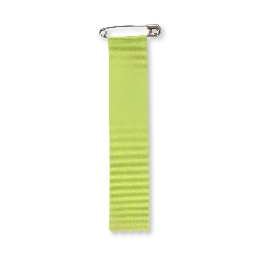 リボン徽章(記章・胸章)ビラ 黄緑