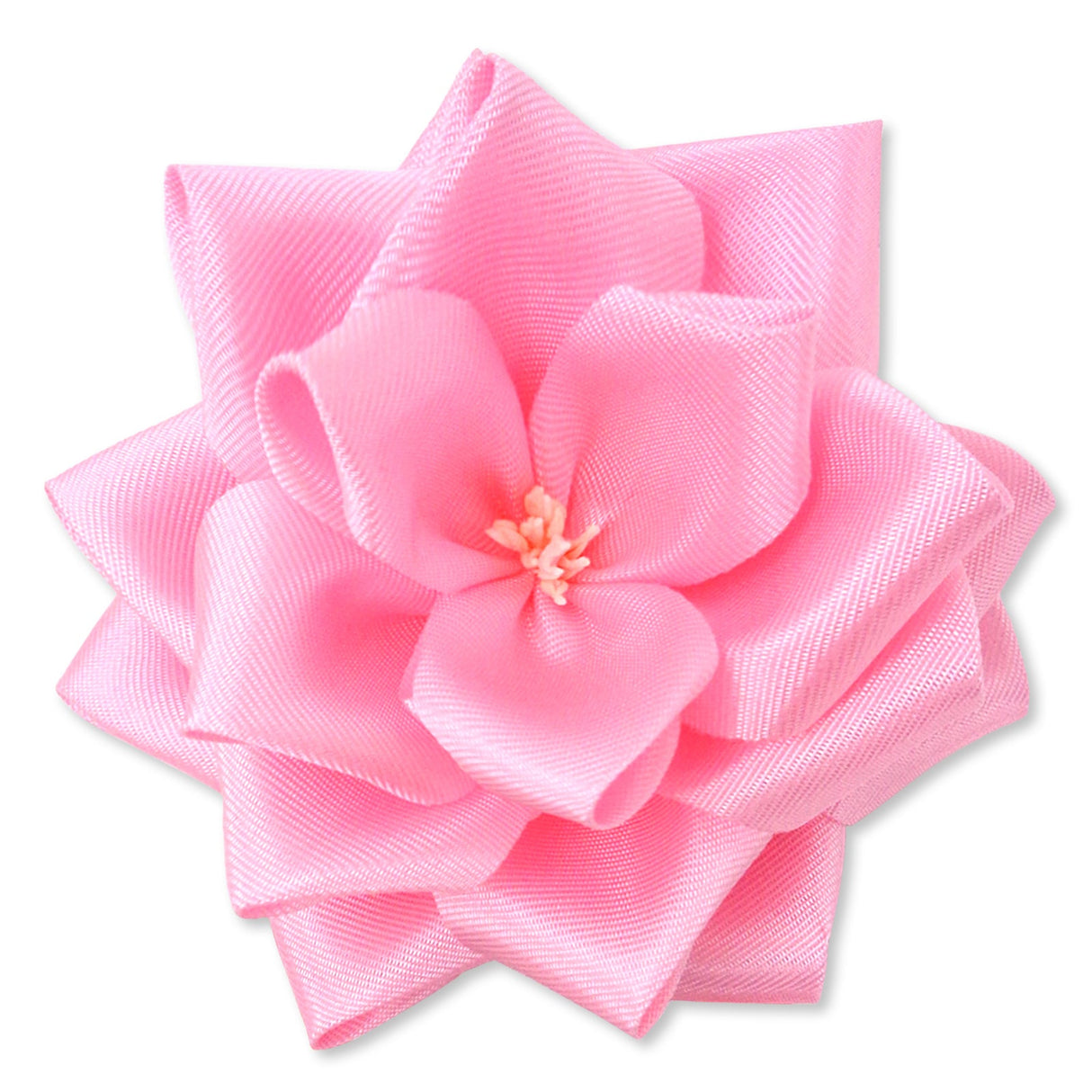 リボン徽章(記章・胸章)中リボンバラ 花のみ ピンク 正面