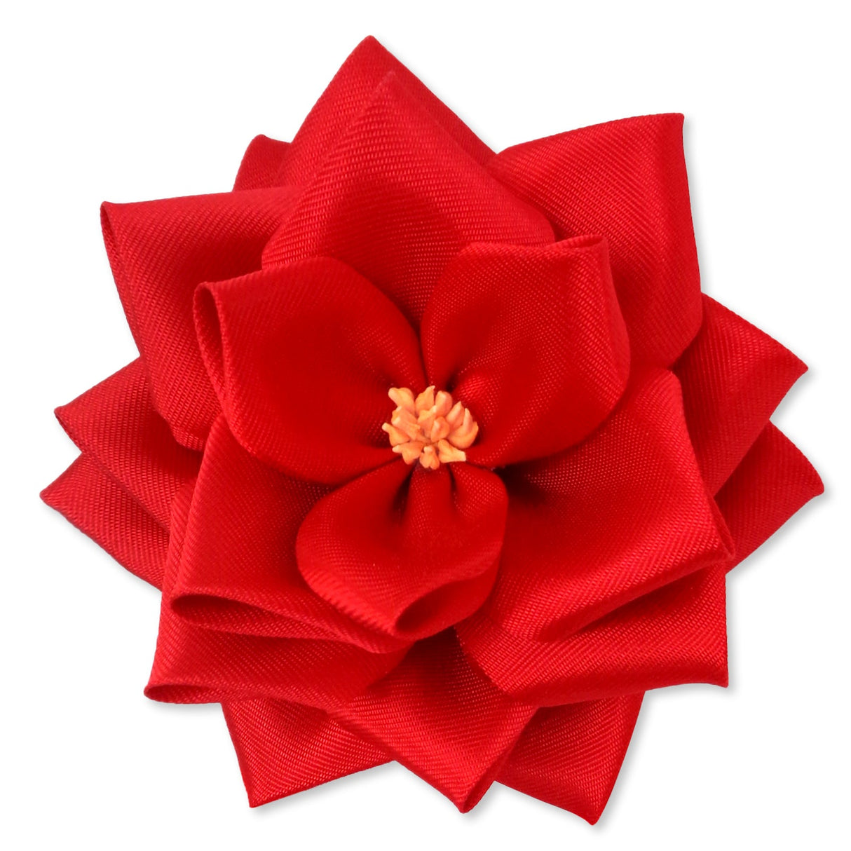 リボン徽章(記章・胸章)中リボンバラ 花のみ 1個売り 赤