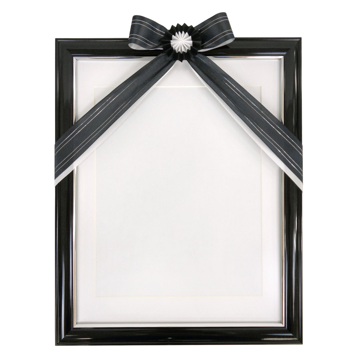 遺影 肖像 額縁用リボン 丸付リボン 使用イメージ