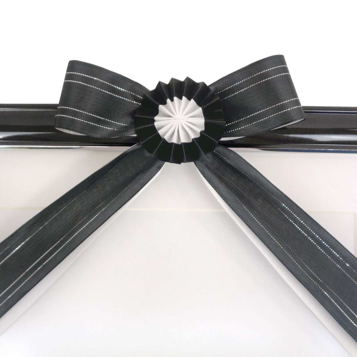 遺影 肖像 額縁用リボン 丸付リボン