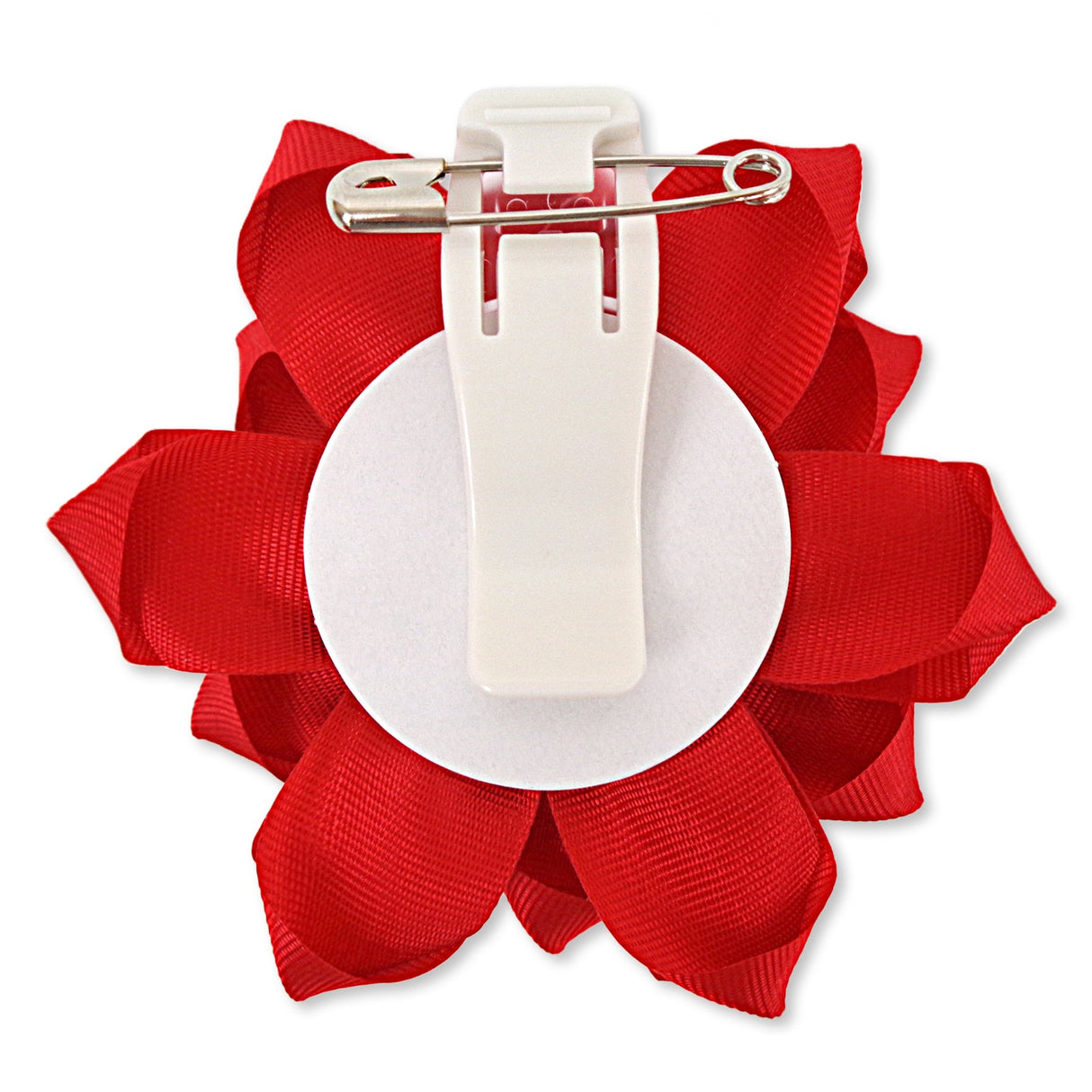 リボン徽章(記章・胸章)小リボンバラ バラの裏側