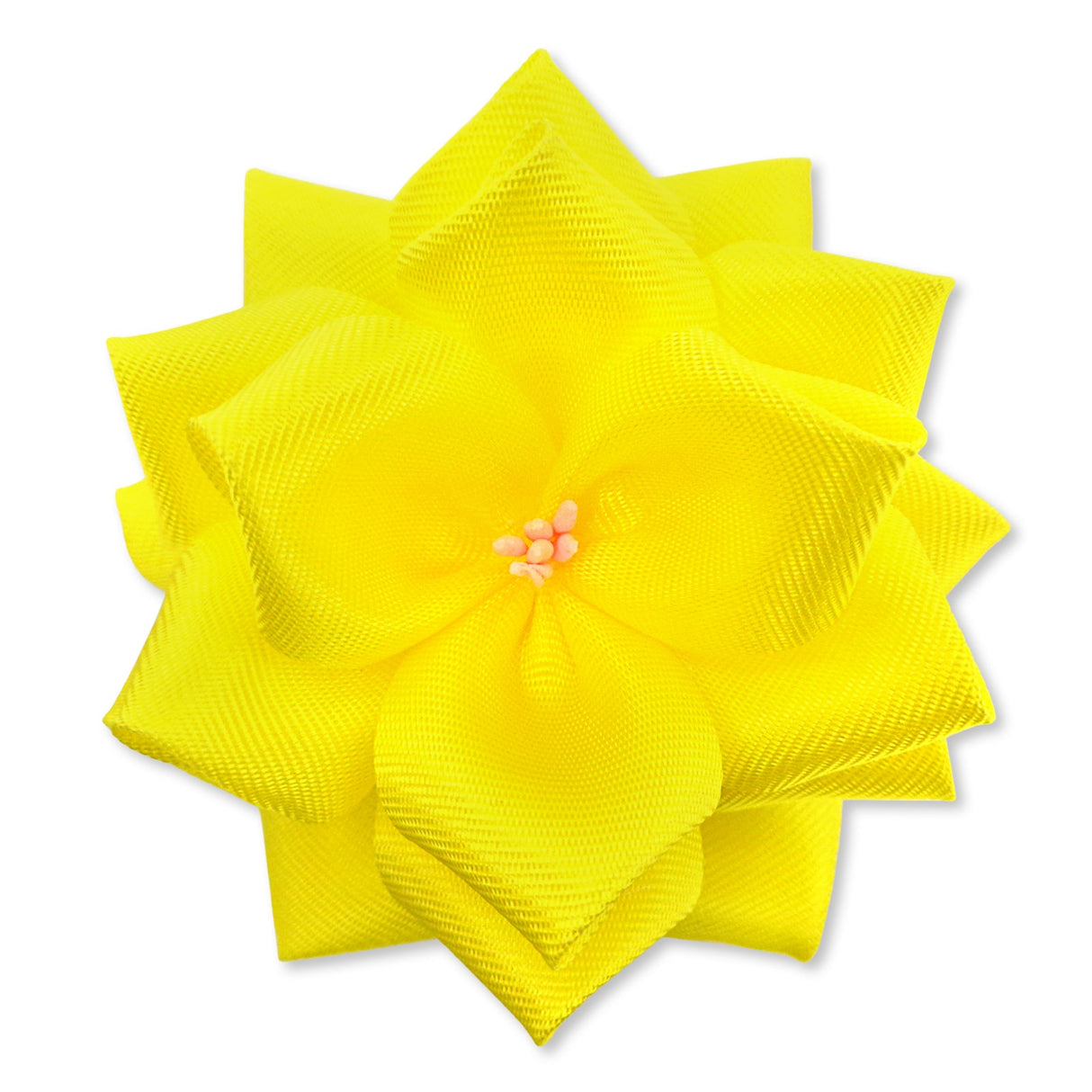 リボン徽章(記章・胸章)小リボンバラ 花のみ 黄