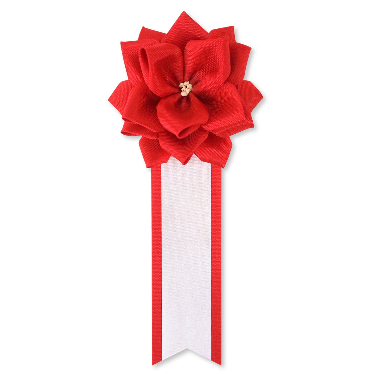 リボン徽章(記章・胸章)小リボンバラ1個売り 赤