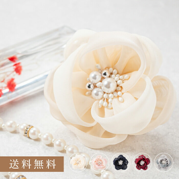 シフォンフラワーコサージュ 5種類