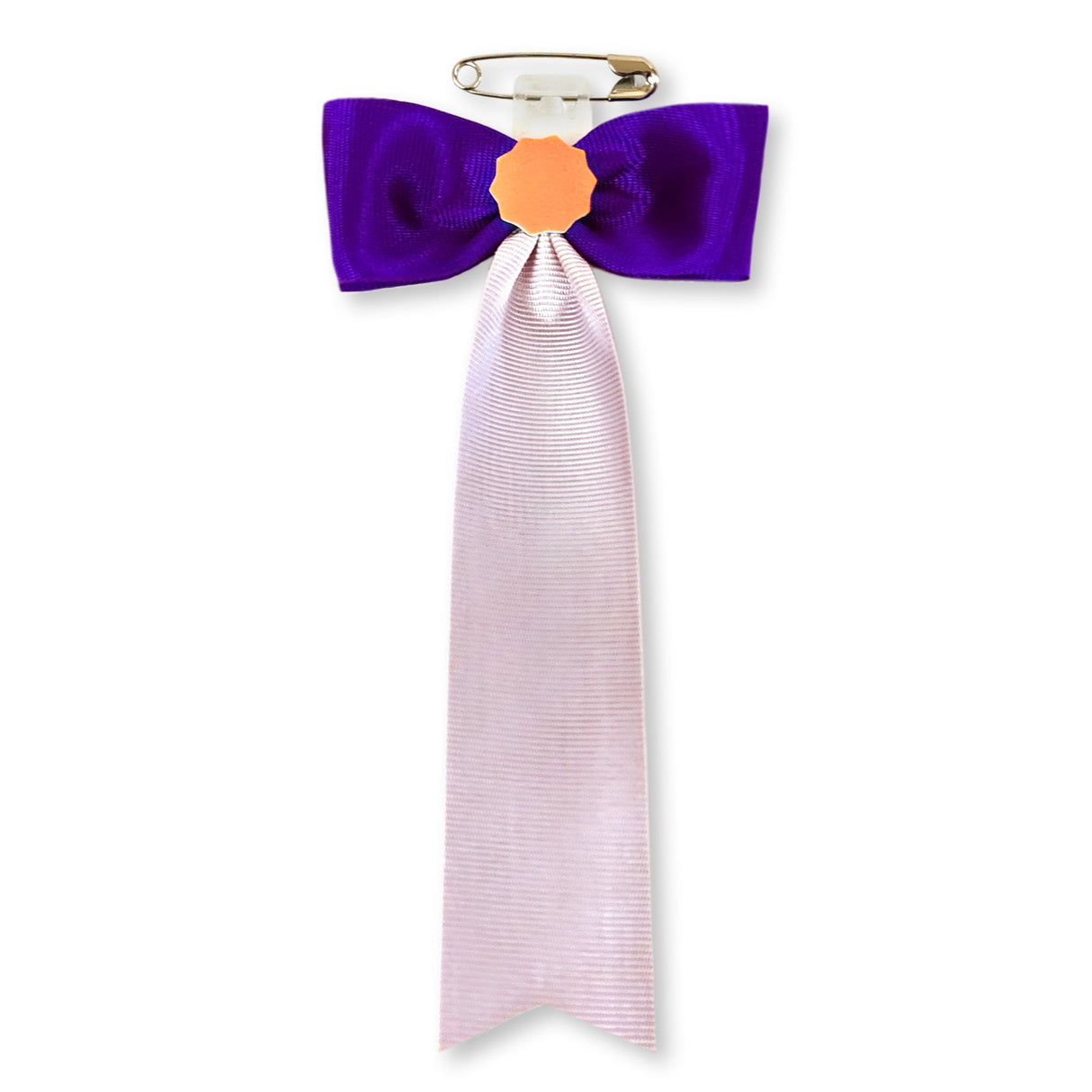 リボン徽章(記章・胸章)蝶タレ 紫