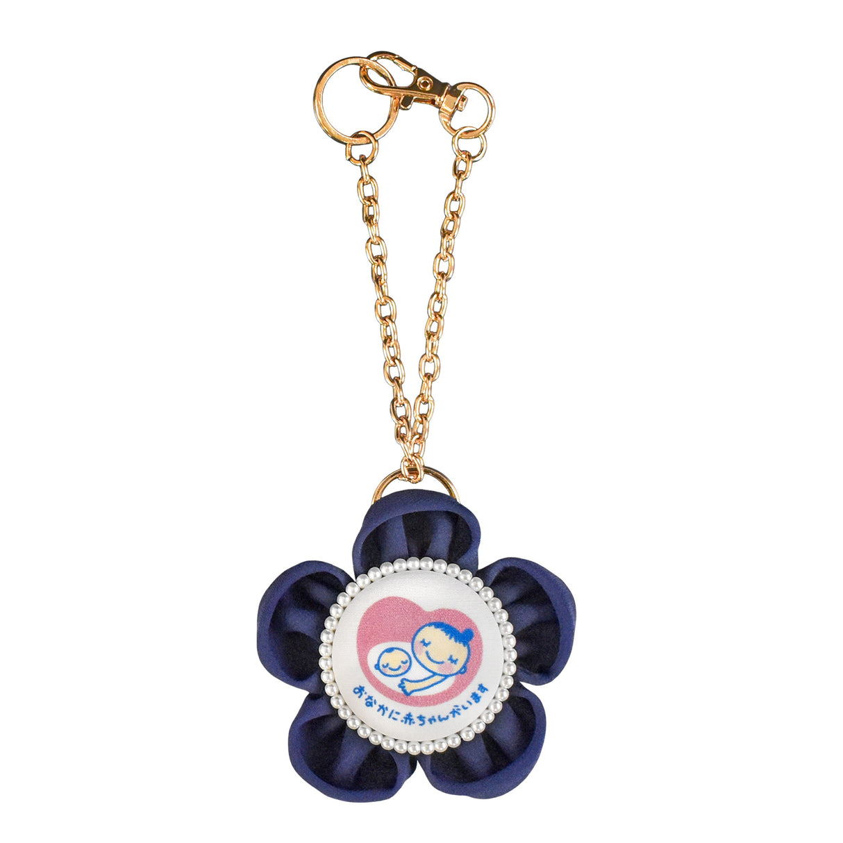 cocomam マタニティマーク キーホルダー フラワーシフォンロゼット