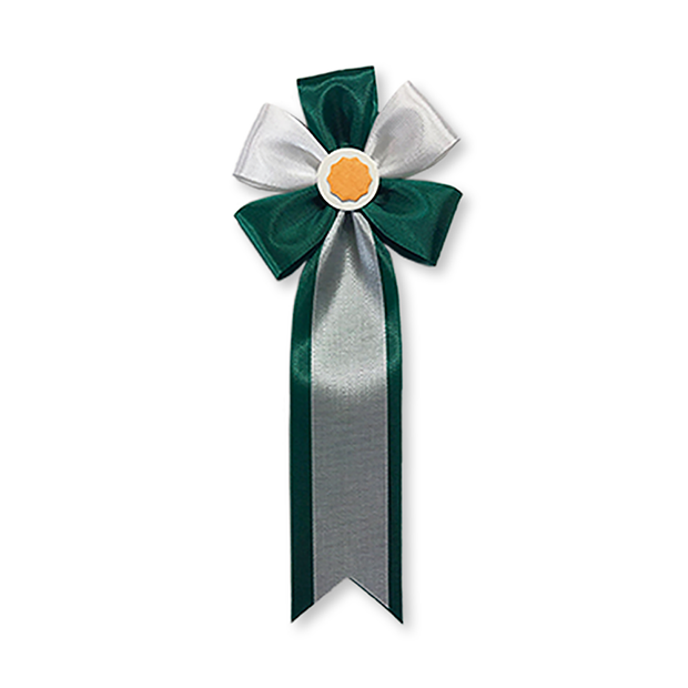 リボン徽章(記章・胸章)五方・大 緑