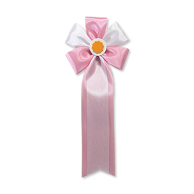 リボン徽章(記章・胸章)五方・大 ピンク