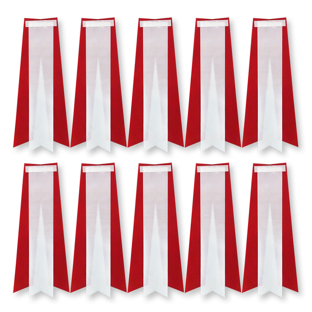 リボン徽章(記章・胸章)特大リボンバラ 付け替え用タレ 10枚セット