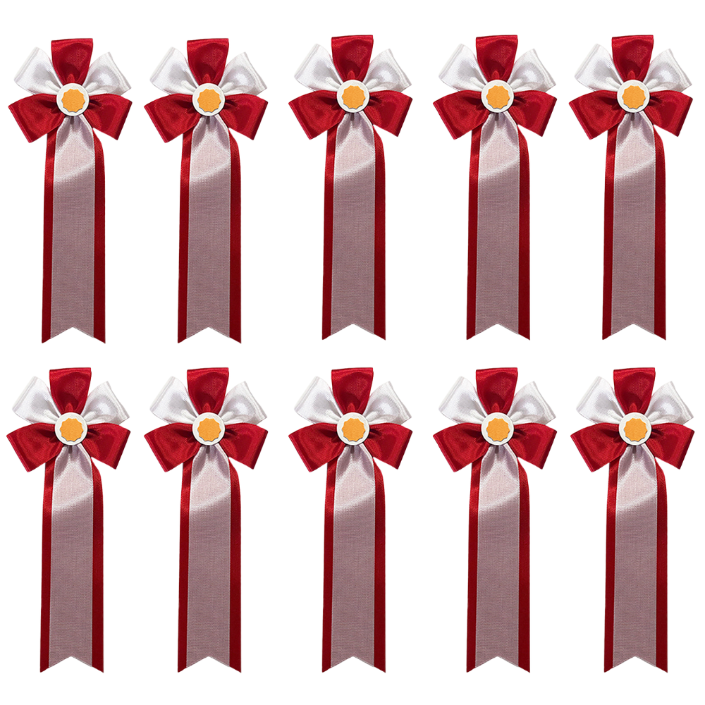 リボン徽章(記章・胸章)大五方 10個セット 横幅:80mm 長さ:180mm 式典 イベント 入学式 卒業式 セレモニー 来賓 表彰 主催者