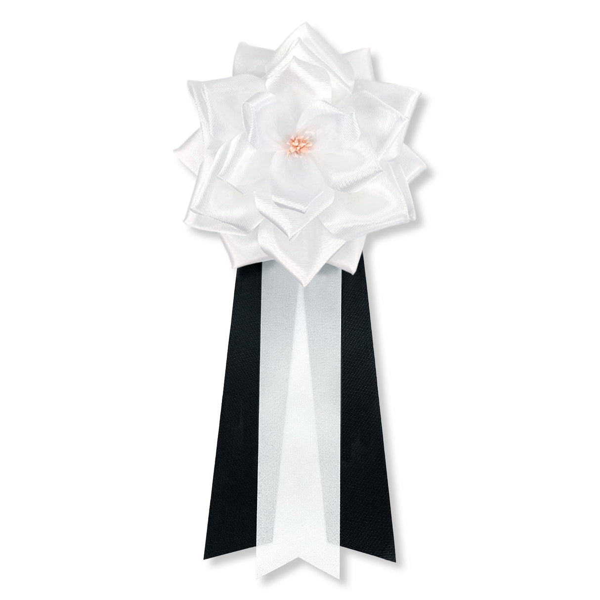 リボン徽章(記章・胸章)大リボンバラ 葬儀用