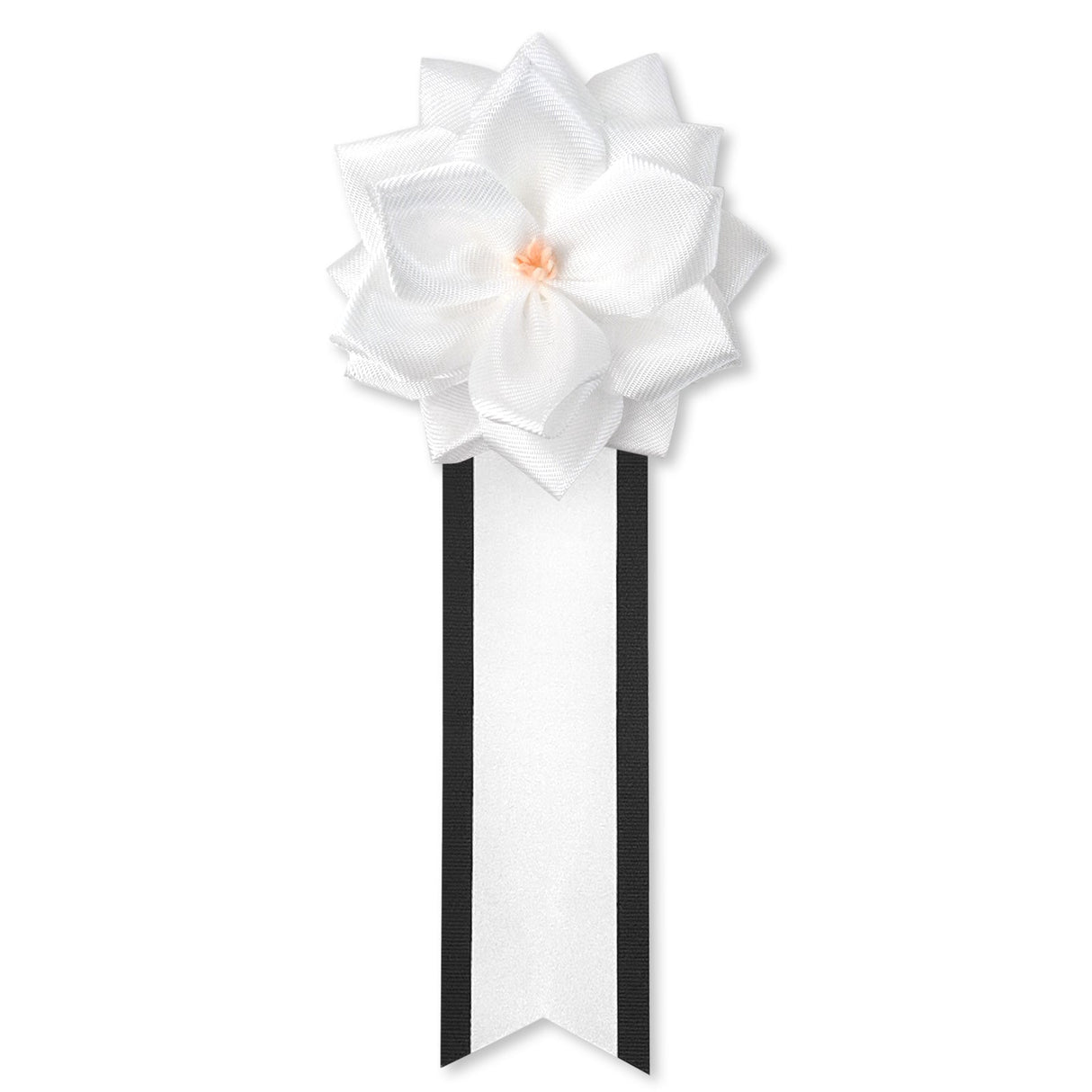 リボン徽章(記章・胸章)小リボンバラ 葬儀用
