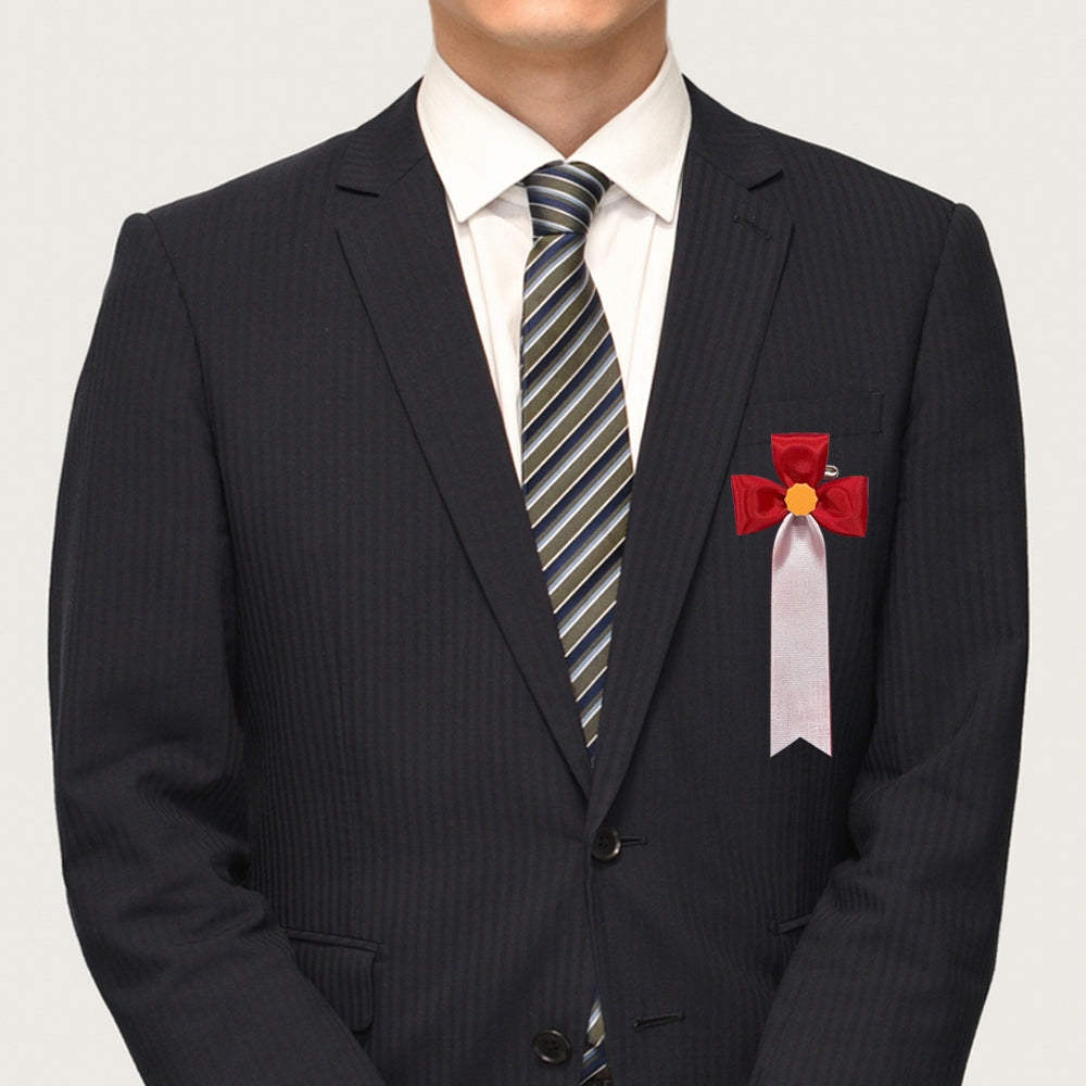 リボン徽章(記章・胸章)立ヒナ 着用