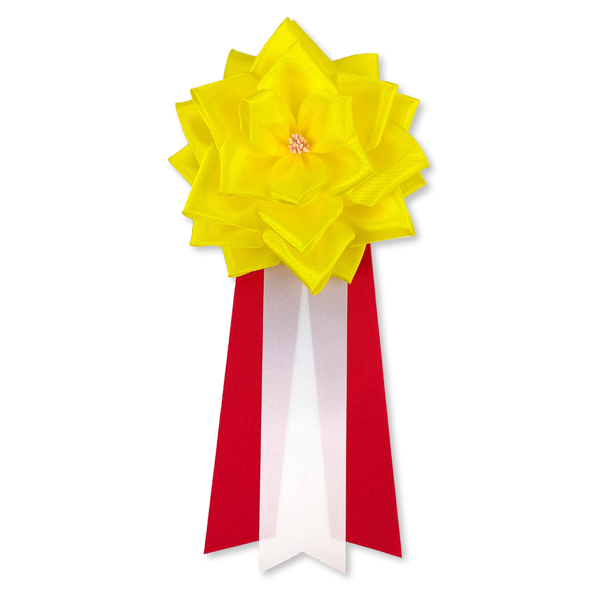 リボン徽章(記章・胸章)大リボンバラ 黄