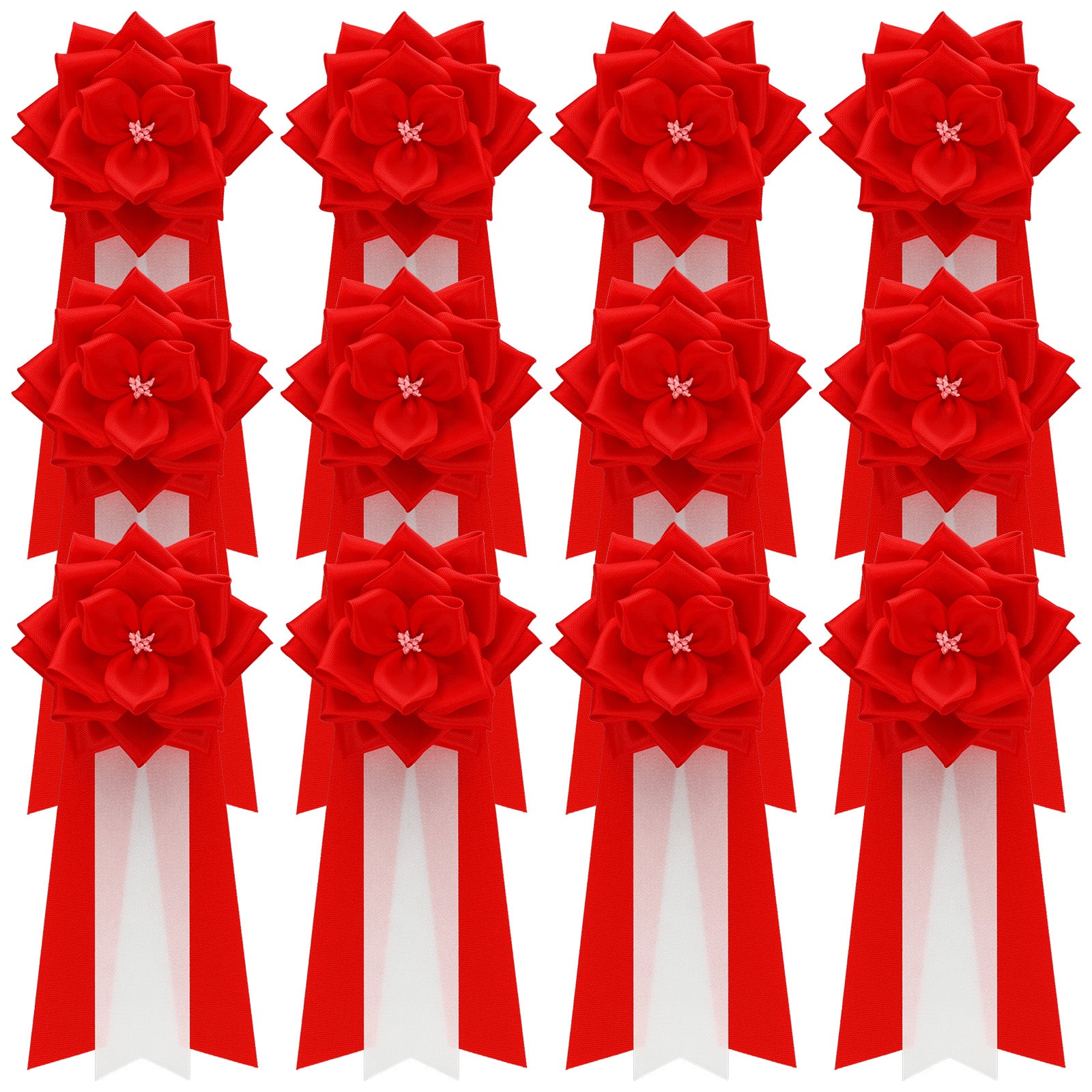 中リボンバラ徽章 12個セット 花径95mm | YONEOKA RIBBON