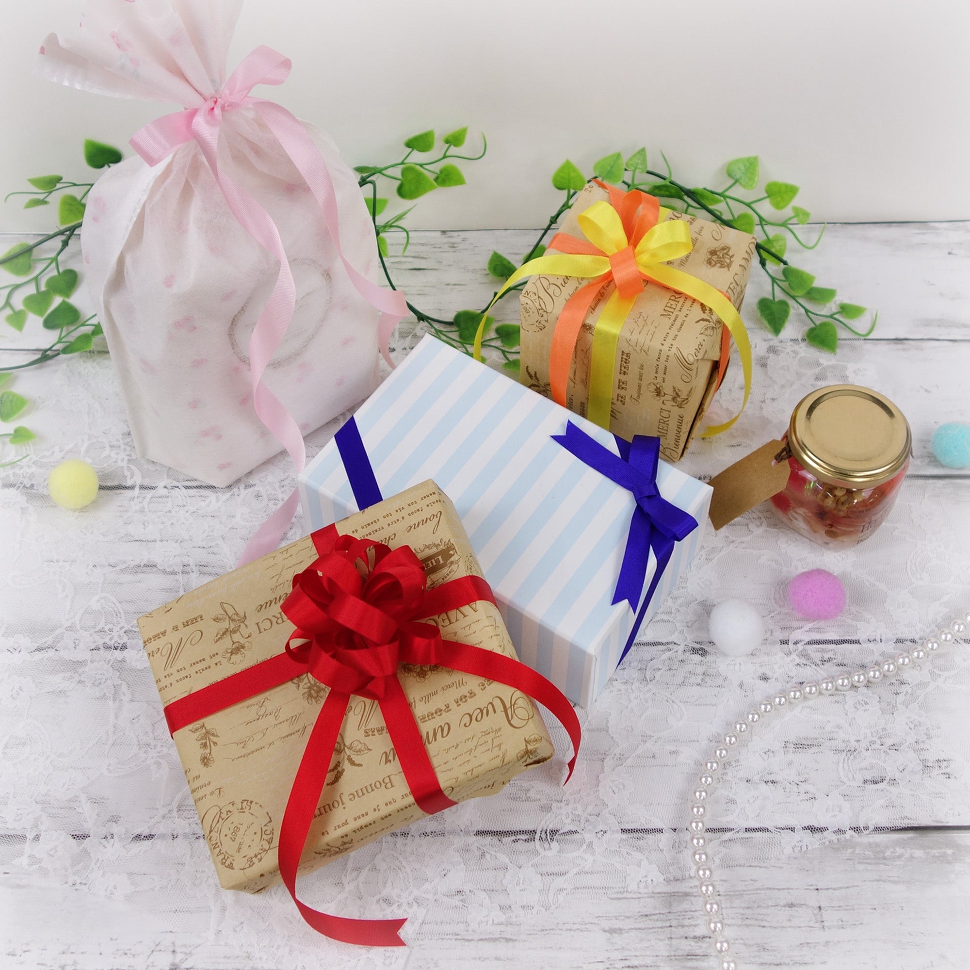 カラーリボン 12mm幅×30m巻 ラッピング | YONEOKA RIBBON