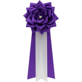 【全24色】リボン徽章（記章・胸章）大リボンバラ 1個売り 花径:120mm 長さ:280mm 式典 イベント セレモニー 選挙 国会議員 祝賀会 入学式 卒業式 運動会 竣工式 来賓
