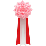 【全24色】リボン徽章（記章・胸章）大リボンバラ 1個売り 花径:120mm 長さ:280mm 式典 イベント セレモニー 選挙 国会議員 祝賀会 入学式 卒業式 運動会 竣工式 来賓