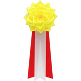 【全24色】リボン徽章（記章・胸章）大リボンバラ 1個売り 花径:120mm 長さ:280mm 式典 イベント セレモニー 選挙 国会議員 祝賀会 入学式 卒業式 運動会 竣工式 来賓