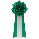 【全24色】リボン徽章（記章・胸章）大リボンバラ 1個売り 花径:120mm 長さ:280mm 式典 イベント セレモニー 選挙 国会議員 祝賀会 入学式 卒業式 運動会 竣工式 来賓