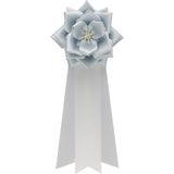 【全24色】リボン徽章（記章・胸章）中リボンバラ 1個売り 花径:95mm 長さ:220mm 式典 イベント セレモニー 選挙 国会議員 祝賀会 入学式 卒業式 運動会 竣工式 来賓