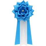 【全24色】リボン徽章（記章・胸章）大リボンバラ 6個セット 花径:120mm 長さ:280mm 式典 イベント セレモニー 選挙 国会議員 祝賀会 入学式 卒業式 運動会 竣工式 来賓