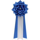 【全24色】リボン徽章（記章・胸章）大リボンバラ 1個売り 花径:120mm 長さ:280mm 式典 イベント セレモニー 選挙 国会議員 祝賀会 入学式 卒業式 運動会 竣工式 来賓