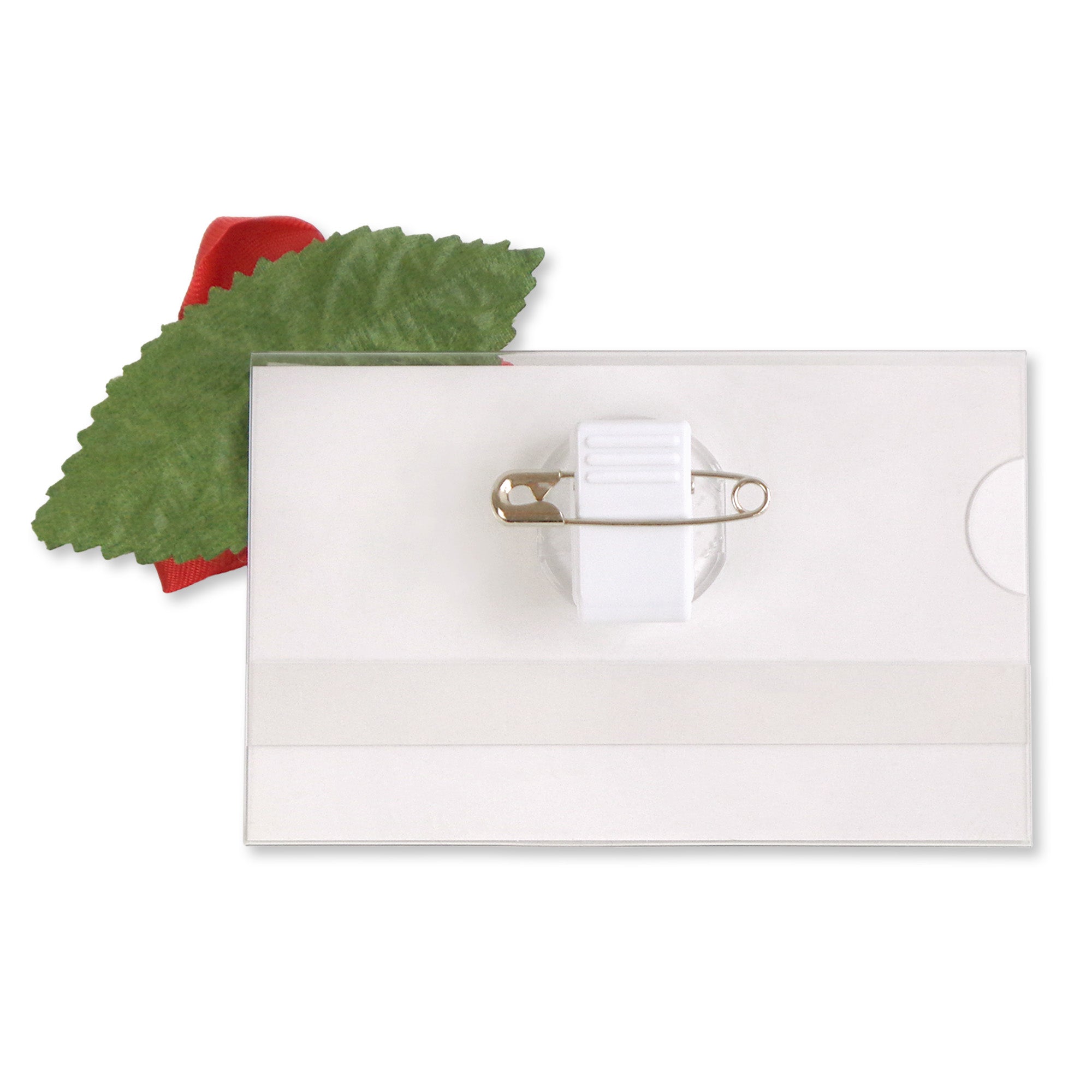 ミニバラプレート 名刺サイズ 名札 ネームホルダー 安全ピン