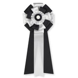 リボン徽章（記章・胸章）二重五方 10個セット 横幅:80mm 長さ:180mm 式典 イベント 入学式 卒業式 セレモニー 来賓 表彰 主催者