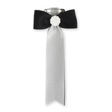 リボン徽章（記章・胸章）蝶タレ 10個セット 横幅:50mm 長さ:120mm 式典 イベント 入学式 卒業式 セレモニー 来賓 表彰 主催者