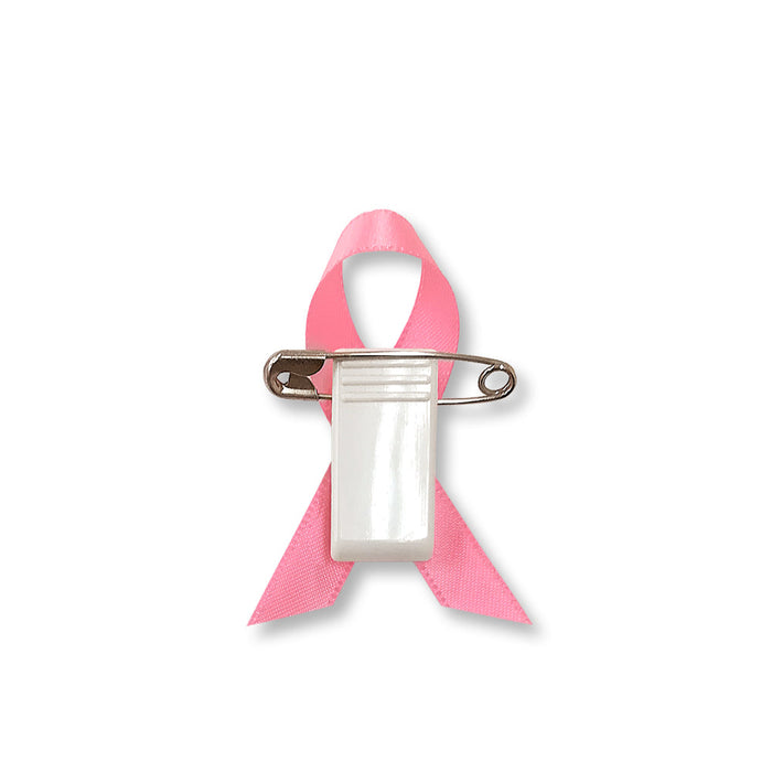 ピンクリボン（安全ピン＆クリップ２WAY） アウェアネスリボン 乳がん検診の早期受診を推進 ピンクリボン運動