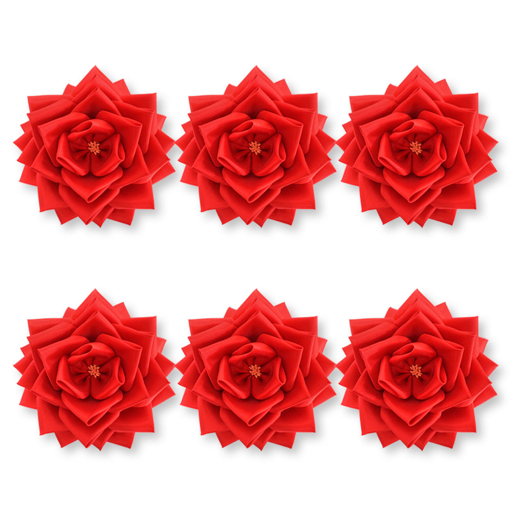 リボン徽章（記章・胸章）特大リボンバラ 花のみ 6個セット 花径:135mm 式典 イベント セレモニー 選挙 国会議員 祝賀会 入学式 卒業式 運動会 竣工式 来賓